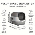 Collapsible Top Entry Design, Splash-Proof Walls, Space-saving Size for Small Spaces, Suitable for Kittens and Adult Cats – Enclosed Cat Litter Box with Odor - product image 8