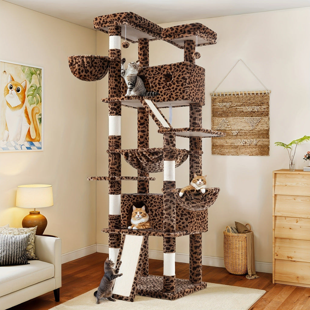 Cat Furniture with Sisal Scratching Posts, Plush Perches, Hammock, Basket & Corner Condo Cave, Hanging Toys & Climbing Ramp, Multiple Sizes & Colors | Cat Tree - product image 23