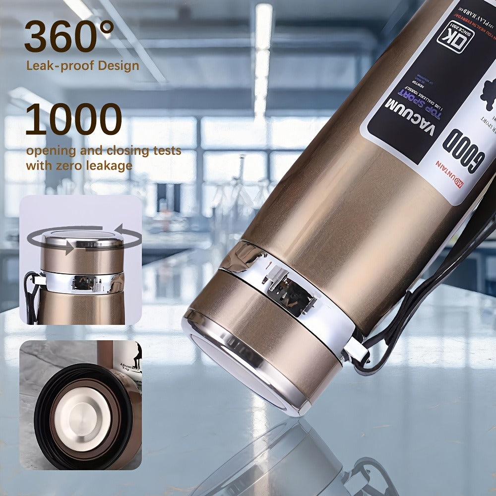 Double Wall Vacuum Flask with Leak-Proof Lid, Wide Mouth, Keeps Drinks Hot & Cold All Day for Camping, Hiking & Travel – Insulated Water Bottle 1000ml 316 - product image 9