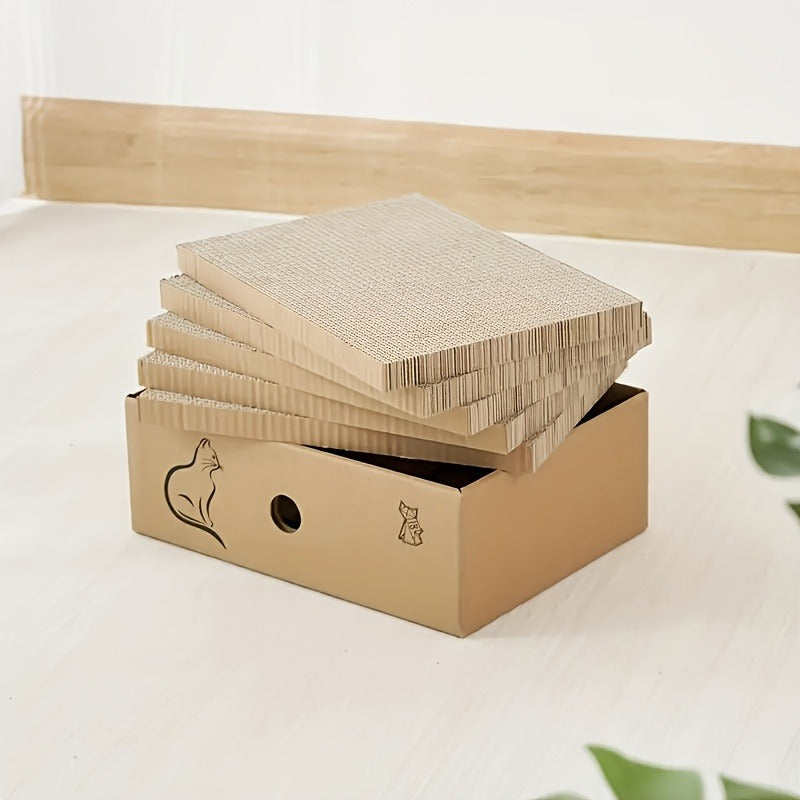 Cardboard Cat Scratching Board 5pcs Reversible Extra Large with Box Indoor Cat Scratch Pad Sofa Resting Playing Lounge Set Regular and XL for Happy Pets - product image 11