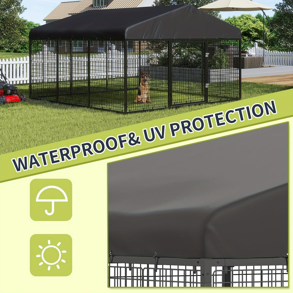 Outdoor Dog Kennel Heavy Duty Galvanized Steel with Roof Double Safety Locks Rust-Resistant Large Dog Cage Fence Run for Big Dogs Multiple Sizes 1.2M to 9M for - product image 5