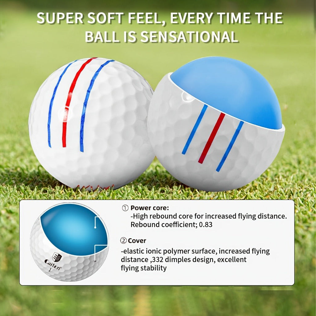 Golf Balls 6pcs Long Distance High Speed with 360-Degree Aiming Line Add 40+ Yards Distance Sturdy Performance Golf Ball Set for Men Women Beginners Advanced - product image 7