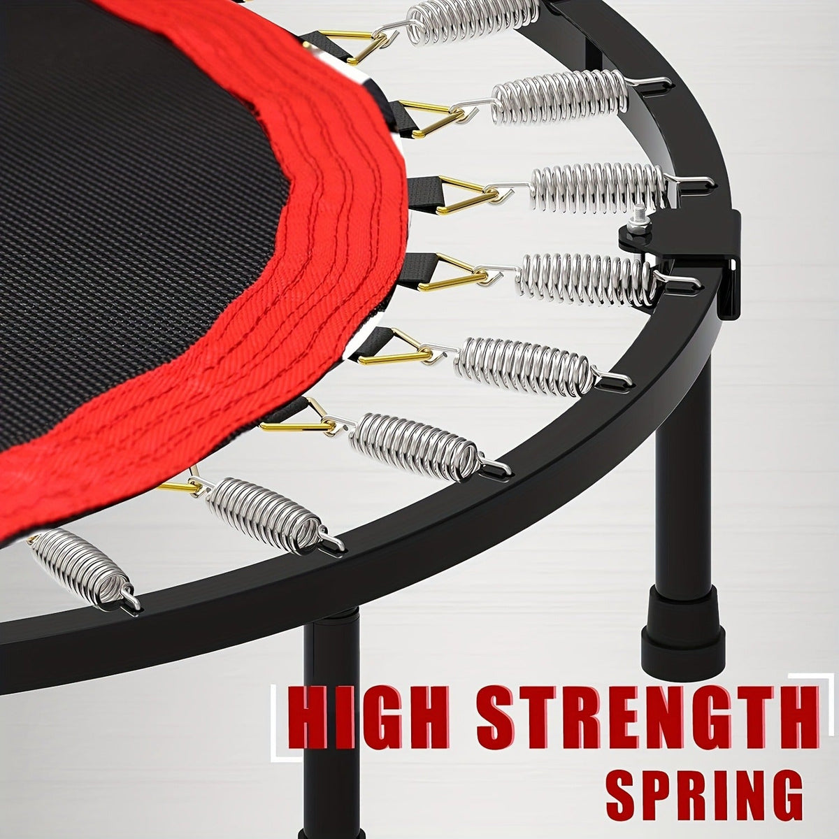 40" Foldable Mini Trampoline Rebounder for Adults & Family Indoor Fitness, Weight Loss & Cardio Workout | Small Jumping Bed for Home Gym
