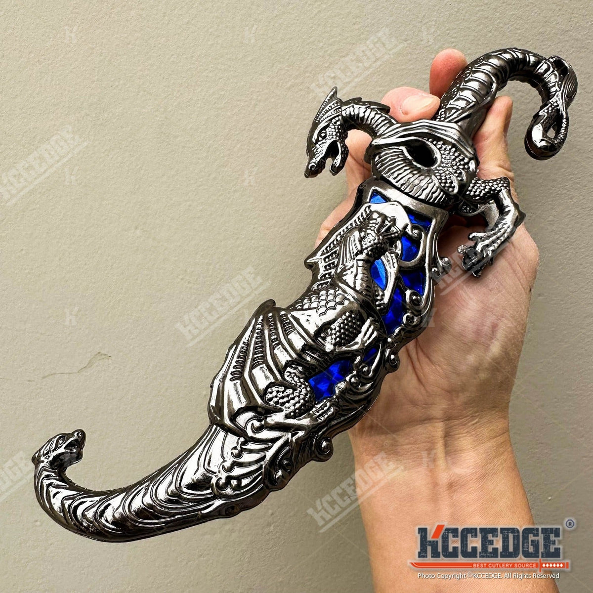 9" Dragon Cosplay Collectible Dagger, 440 Stainless Steel, Historical Replica for Display & Medieval Fair Props – Medieval Fantasy Fixed Blade Knife with - product image 8