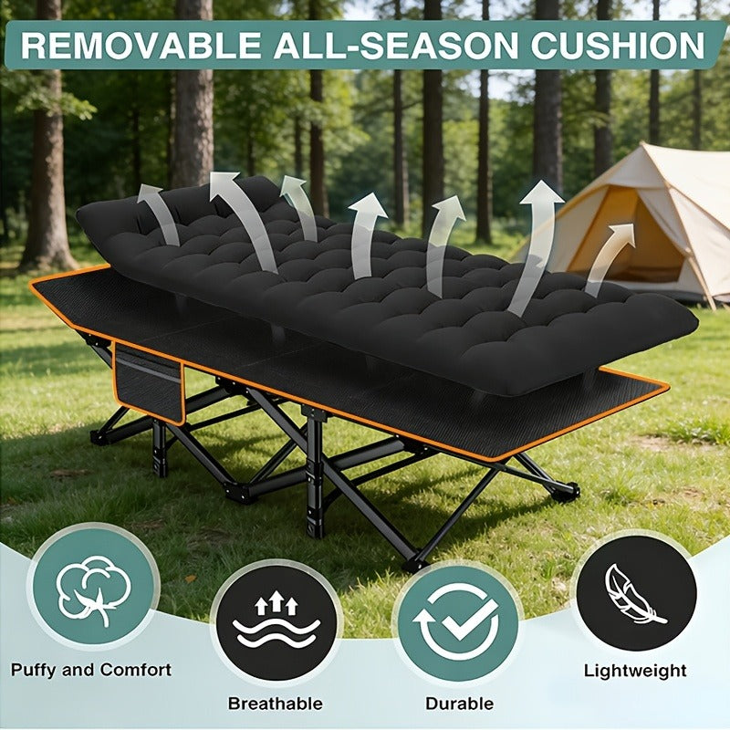 Heavy Duty Folding Bed 500 600 700 LBS Capacity Extra Large Travel-friendly Camping Cot Guest Bed with Optional Mattress Sturdy Steel Frame Flip-Up Collapsible - product image 14