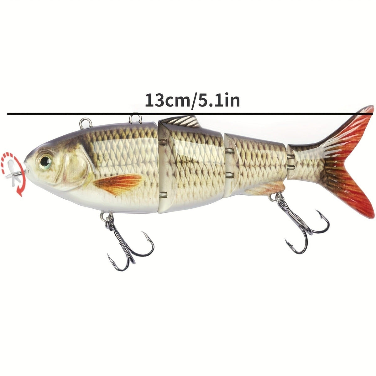 Multi-Jointed Wobbler Swimming Fishing Bait, Realistic Robot Fish Lure for Bass Pike Perch, Ice Fishing & Winter Fishing Gift for Men – Electric Robotic - product image 9