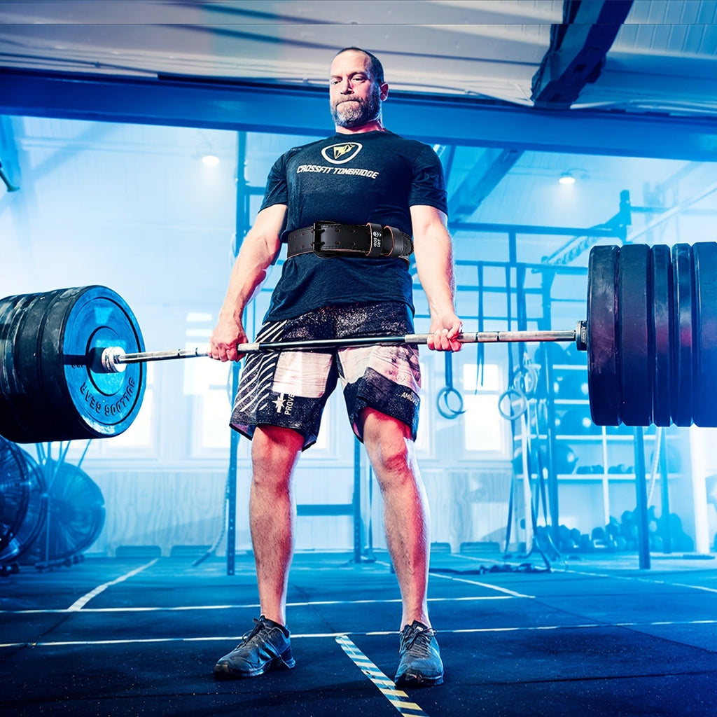 Men's Weight Training Protective Gear M & L | Weightlifting Belt Cowhide Leather Lumbar Support for Powerlifting, Squats & Deadlifts - product image 7