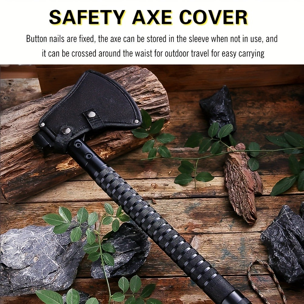 Survival Hatchet Camping Axe Multitool Folding Axe with Hammer Magnesium Fire Starter Flint Rod Emergency Breaching Tool for Camping Hiking Off-Road Outdoor - product image 12