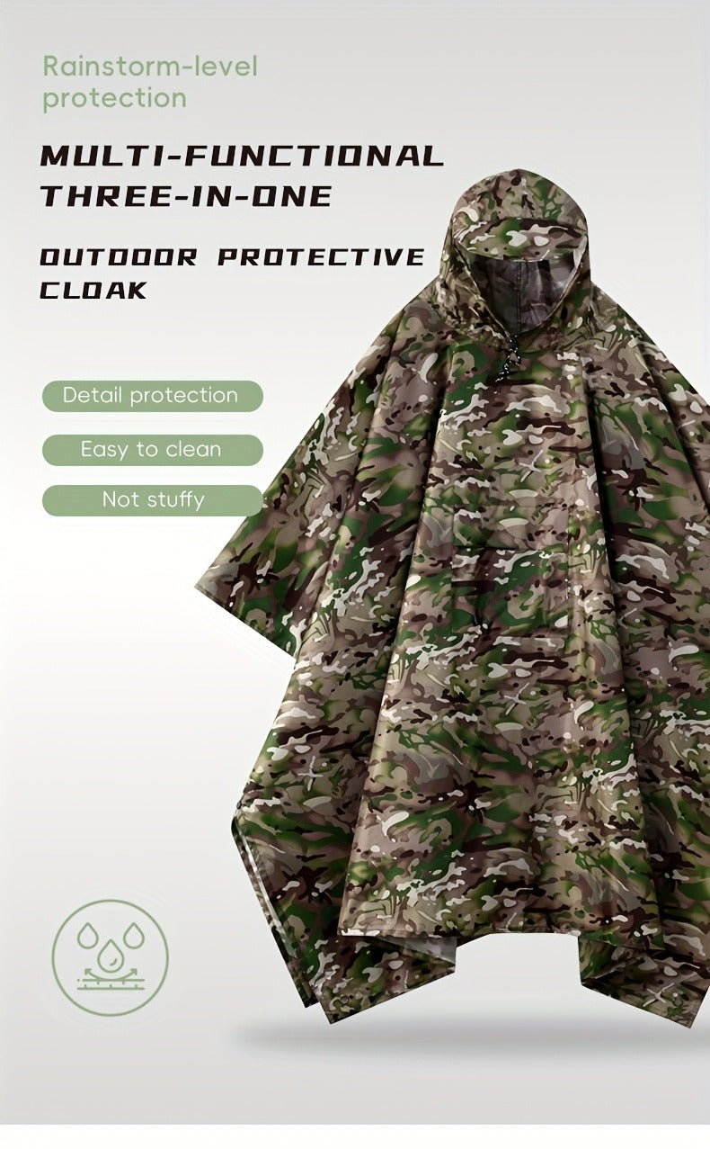 Lightweight Polyester Raincoat for Hiking Camping Mountain Climbing Outdoor Sports, One Size Unisex Emergency Rain Jacket with Smooth Lining | Waterproof Rain - product image 8
