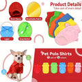 Dog Polo Shirt 6-Pack Collared T-Shirt Breathable Pullover | 100% Polyester All-Season Pet Outfit for Small Medium Dogs & Cats, Boy & Girl Puppy Kitten - product image 5