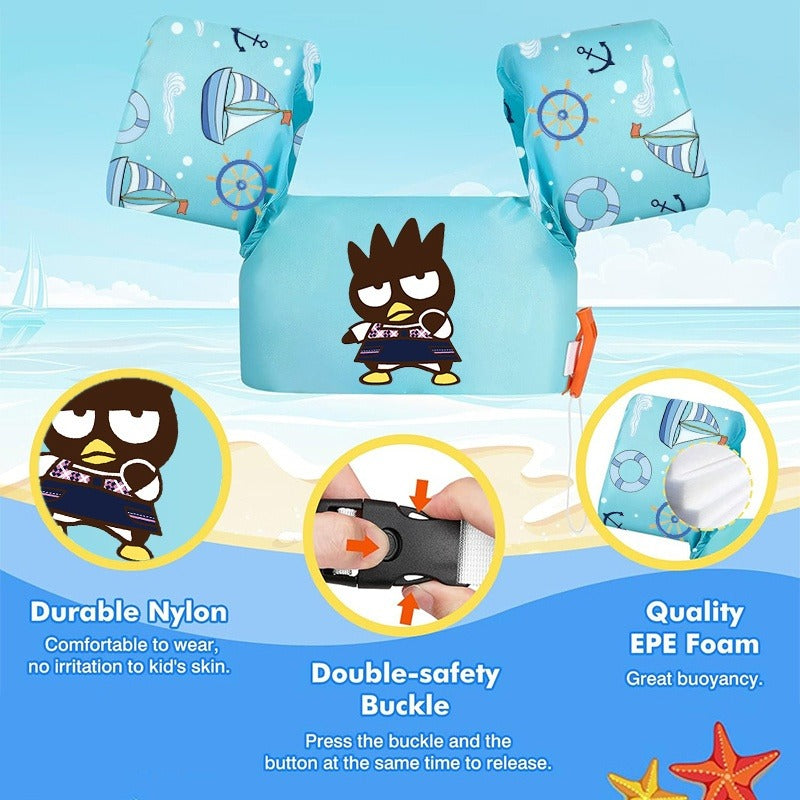 Kids Adjustable Swim Vest for Toddlers Ages 1-9 | Lightweight Floating Jacket, Cute Blue Cartoon Pattern, Patented Safety Design for Boys Girls Pool Beach - product image 7