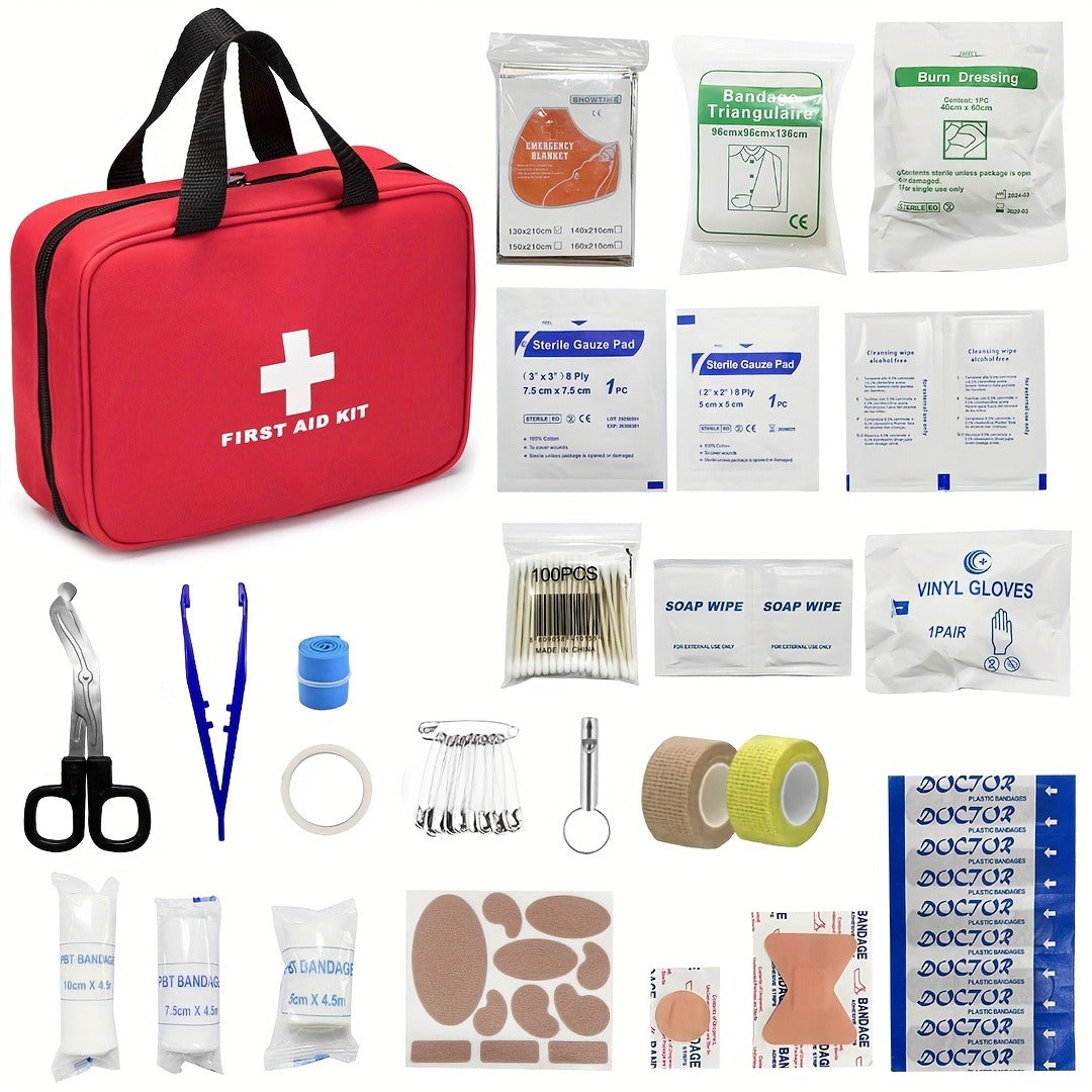 338 Piece First Aid Kit Waterproof Space-saving Trauma Kit Home Car Camping - product image 7