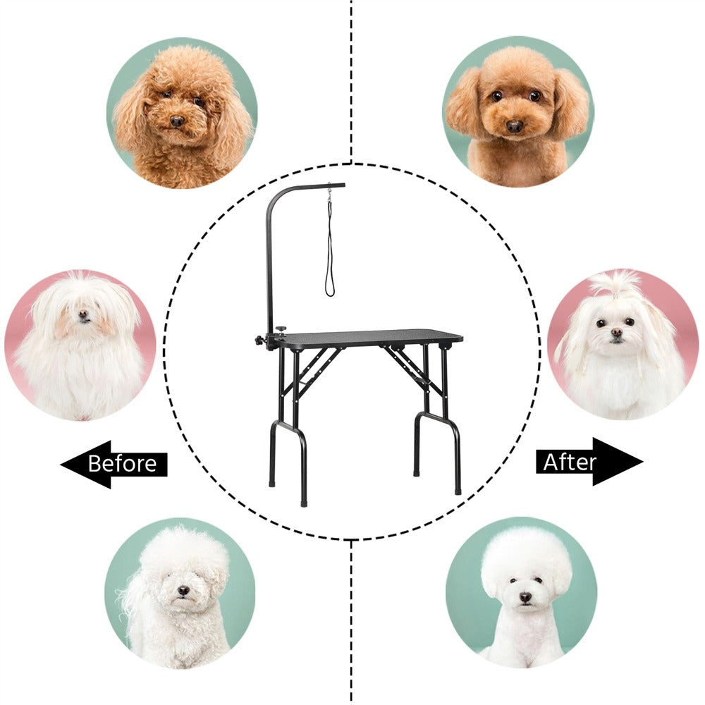 Non-Slip Waterproof Surface, Folding Legs, Sturdy Metal Frame, Professional Dog Cat Beauty Trimming Table for Home & Salon | Pet Grooming Table Collapsible - product image 13