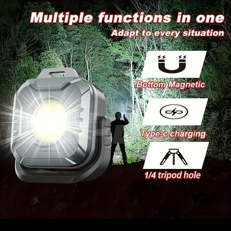 COB LED Work Light Rechargeable 500 Lumen 6 Modes Adjustable Color Temp Mini Tactical Flashlight for Camping Garage Car Repair Emergency EDC - product image 10