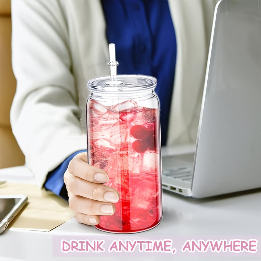 16oz Plastic Cups with Lids and Straws Bulk 25pcs Set Clear Flat Bottom Tumbler Single or Double Wall for Iced Coffee Boba Water Juice Party Favors Christmas - product image 9