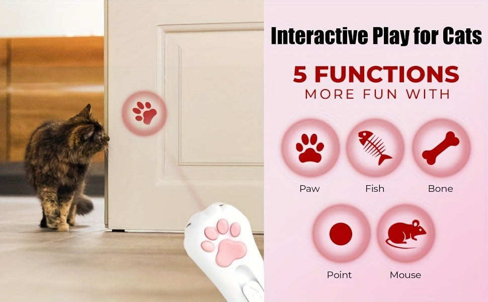 Cat Teaser Toy 7-in-1 USB Rechargeable – Interactive Wand Toy for Indoor Cats & Dogs, Feather Chaser Exercise Toy with Free Bonus Mouse Toy, Stimulating Chase - product image 13