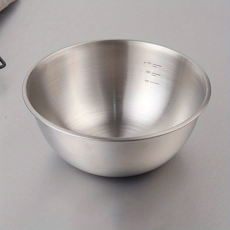 Stainless Steel Mixing Bowls Set of 3 – Dishwasher Safe, Long-lasting Metal Bowls – Nesting Kitchen Bowls for Cooking, Baking, Salad Prep & Food Storage