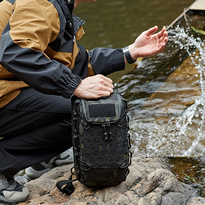 Large Capacity Tactical Chest Pack, Waterproof Nylon EDC Crossbody Bag for Hiking, Cycling, Fishing & Camping, Multi-Compartment, Adjustable Strap | MOLLE - product image 9