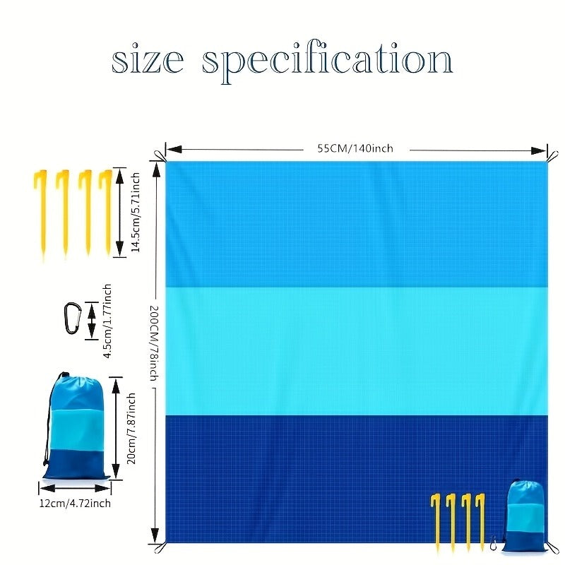 Sandproof Beach Blanket Oversized 55"x78" | Featherlight Waterproof Large Mat for Adults, Travel Camping Hiking Picnic Outdoor Beach Towel - product image 8