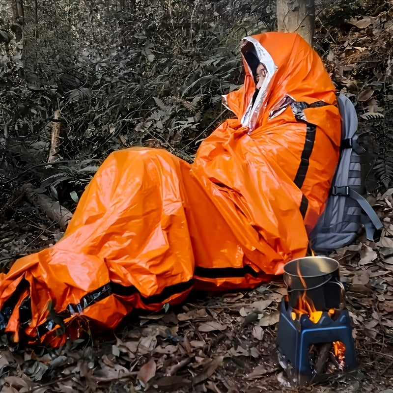 Lightweight Foil Space Blanket for Camping & Hiking | Emergency Thermal Blanket Survival Sleeping Bag - product image 6