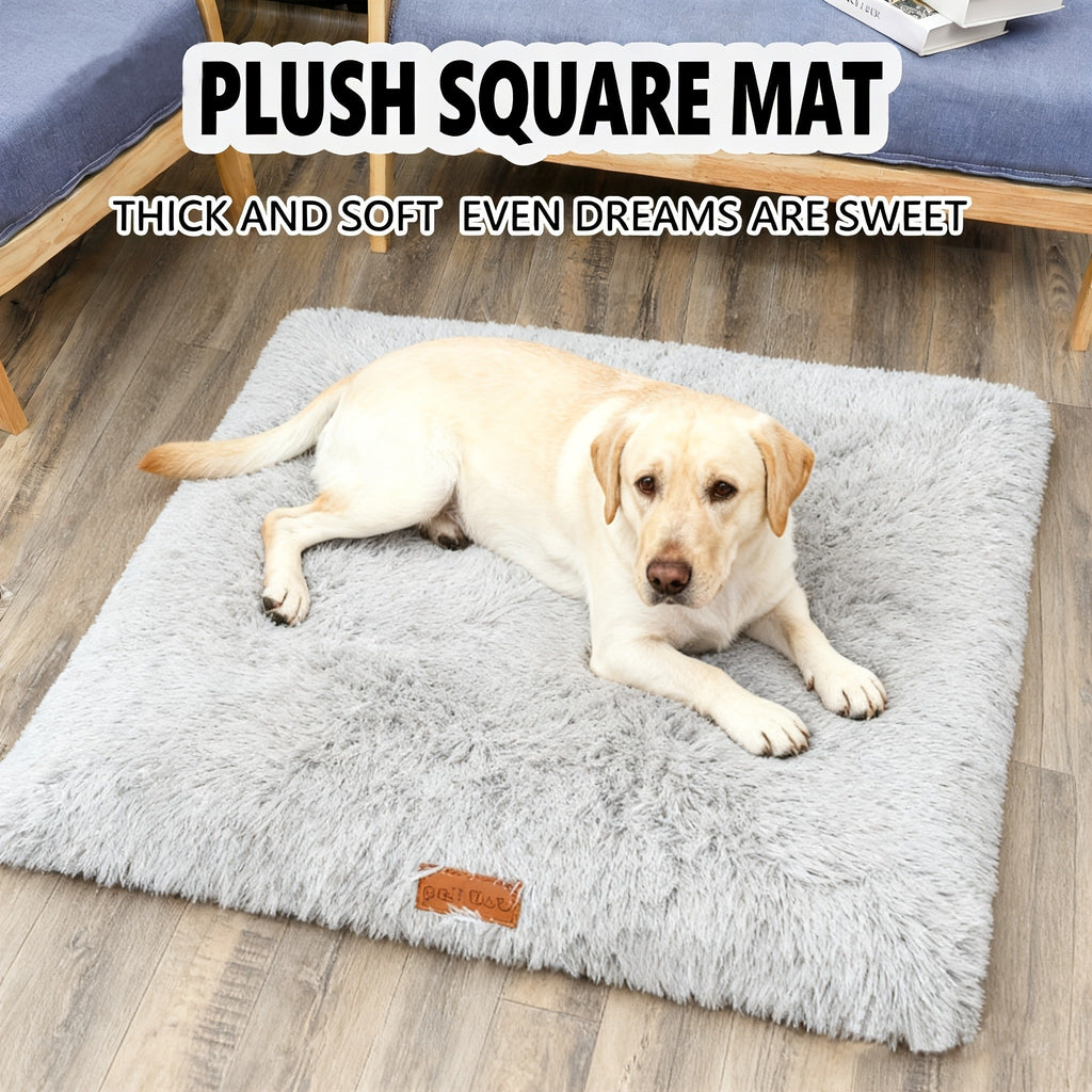 Fleece-Lined Dog Bed & Cat Mat | S, M, L, XL, XXL | Thickened Warm Washable Square Pet Bedding for All Breeds - product image 9