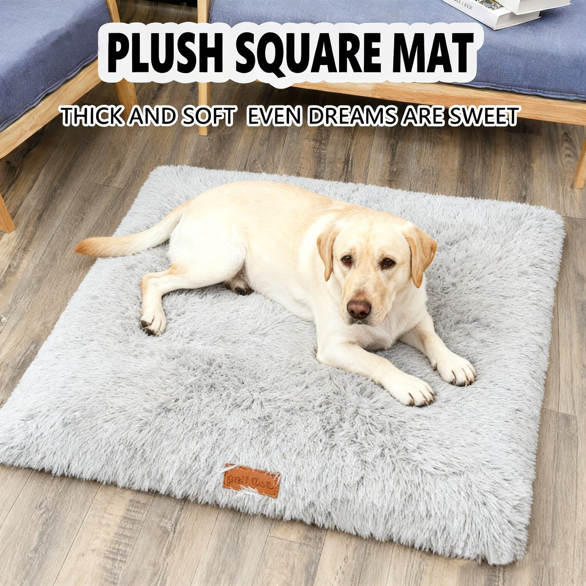 Fleece-Lined Dog Bed & Cat Mat | S, M, L, XL, XXL | Thickened Warm Washable Square Pet Bedding for All Breeds - product image 9