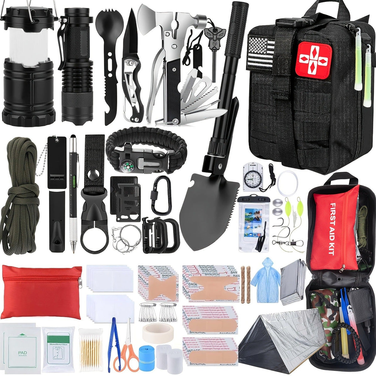 272-Piece Survival Gear Kit with Tactical Bag – Crossbody & Molle Bag Options – Emergency Survival Equipment with Fire Starter, First Aid & Outdoor Tools for - product image 10
