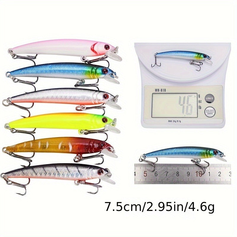 Plastic Crankbait Hard Baits for Freshwater & Saltwater Angling – Minnow Fishing Lures Set 43pcs - product image 9