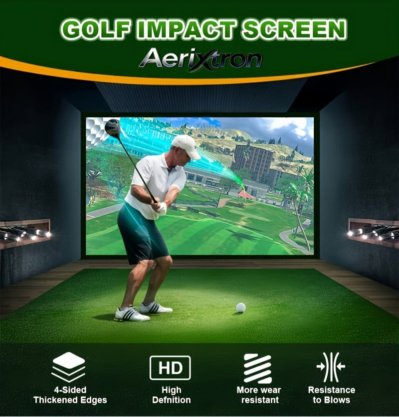 Ultra-Quiet 3D Golf Simulator Projector Screen, Wear-Resistant, Indoor Golf Training, 3 Sizes | Golf Impact Screen 4K UHD - product image 11