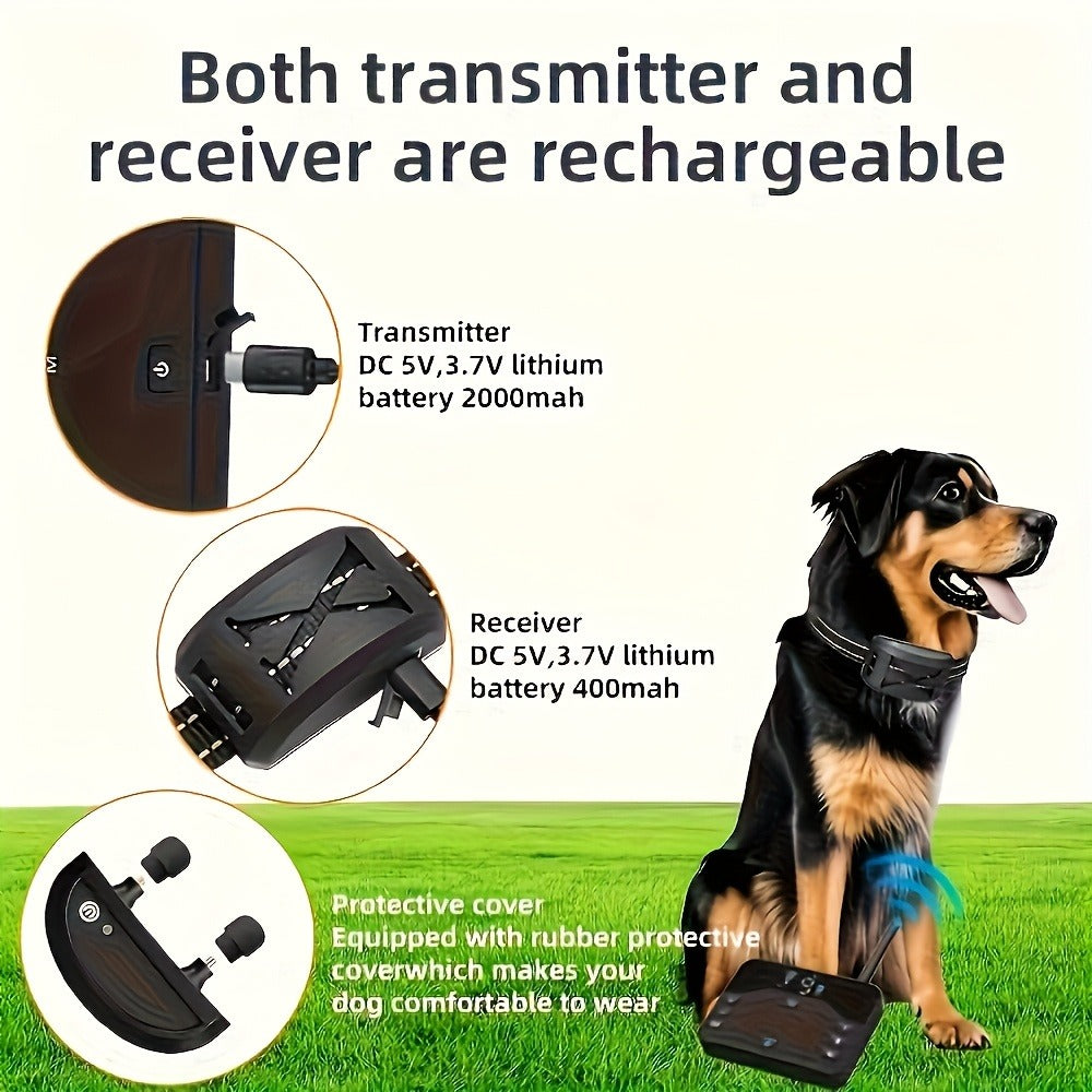 Wireless Dog Fence System with Remote Training Collar – 2.4GHz 800ft Range, 9-Level Adjustable, Containment System for Small Medium Large Dogs, 1/2/3 Dogs - product image 7
