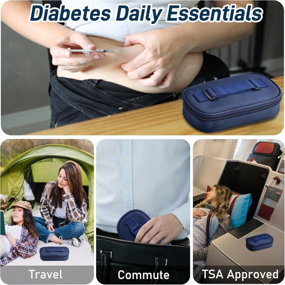 Insulated Insulin Vial Travel Case – Diabetic Supply Bag with Ice Brick, Compact Portable Cooler Kit for Medication Storage - product image 6