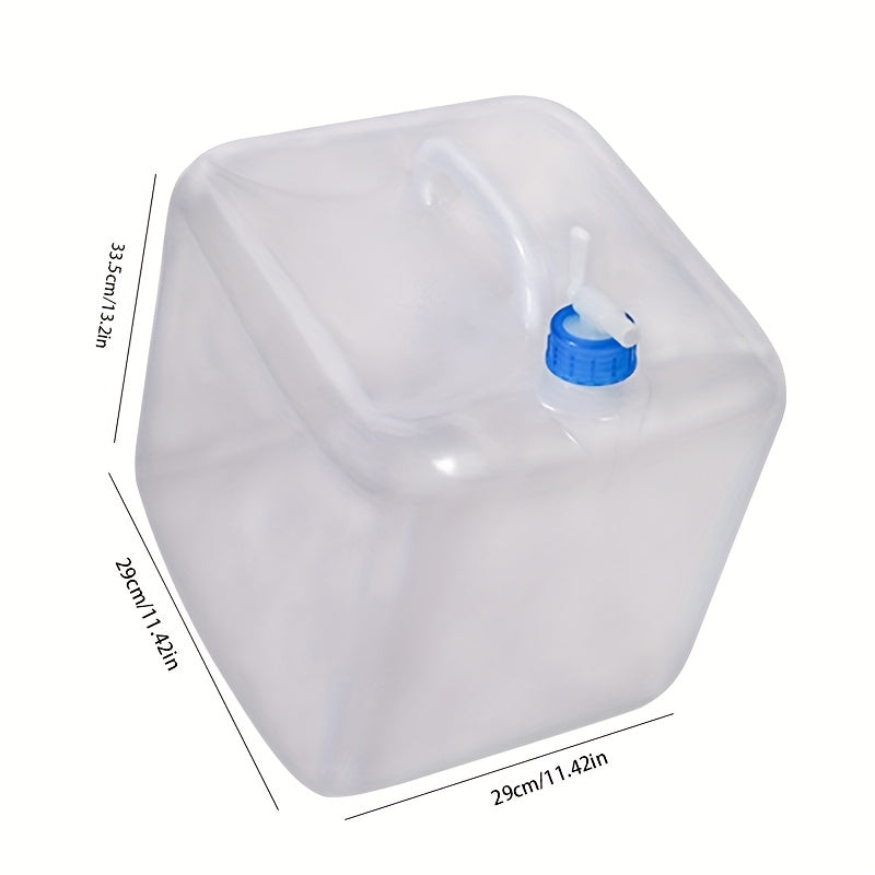Foldable Water Storage Container 5.28 Gallon | Food-Grade BPA-Free Collapsible Water Jug with Spigot & Handle | Hiking | Leak-Proof Rectangular Design for Camping | Emergency Backup | Road Trips & Outdoor Use
