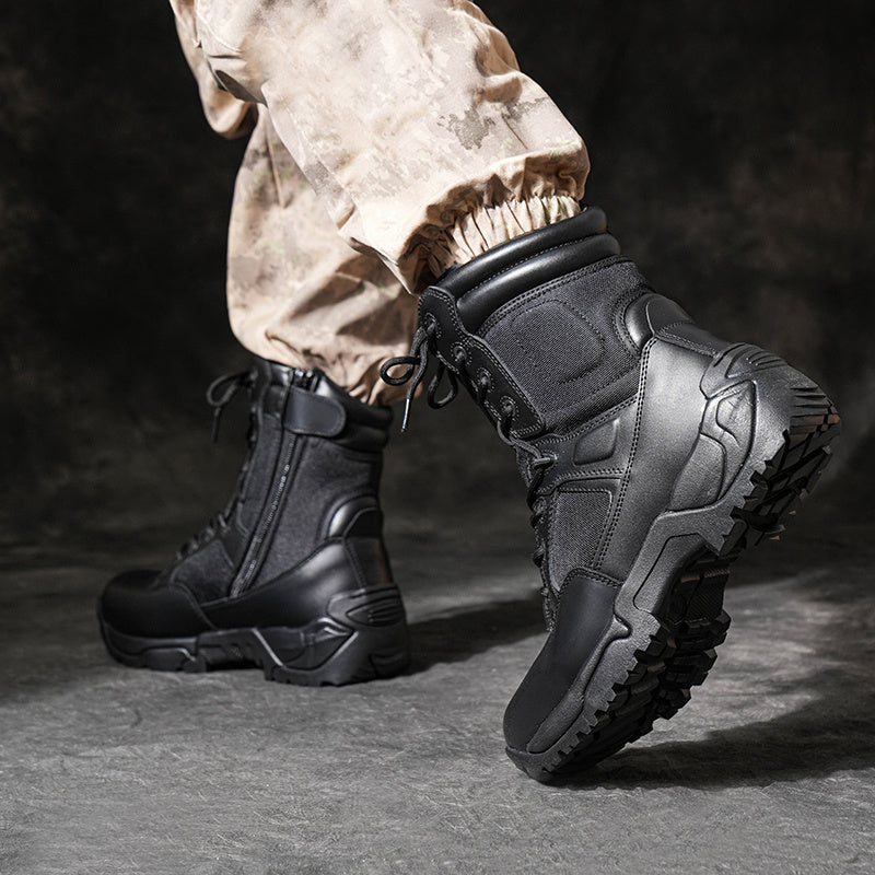 8 Men's Tactical Boot Waterproof Lightweight Comfortable Boots for Work Motorcycle Combat Boots Side Zipper Hiking Outdoor Climbing Activities All Day All - product image 13