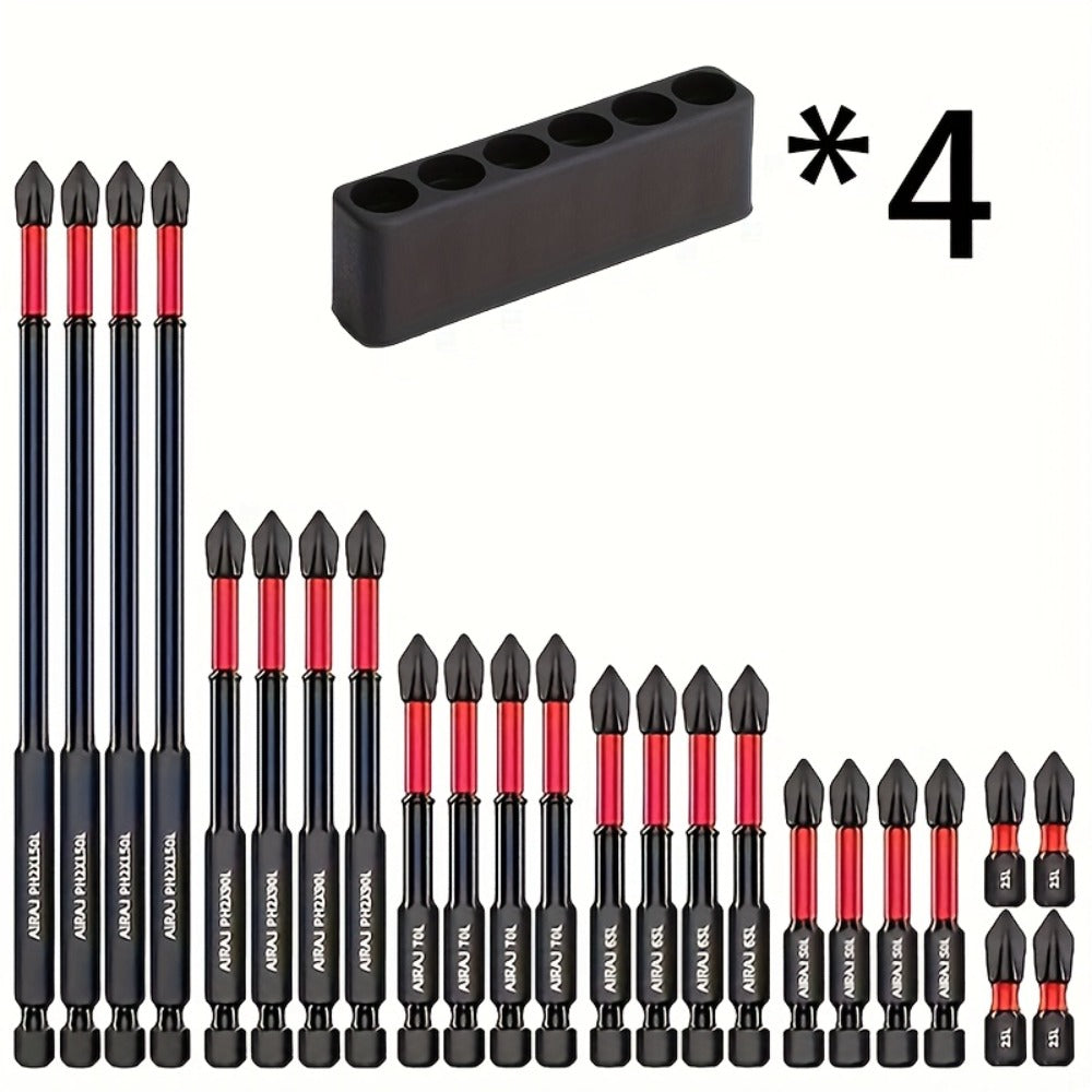 Impact Screwdriver Bits S2 Steel Anti-Slip, Magnetic Phillips Cross Drill Bit Set with Anti-Slip Teeth & High Hardness Tungsten Steel, Power Tool Bits for Home Repair, Bicycle, Fur - product image 7