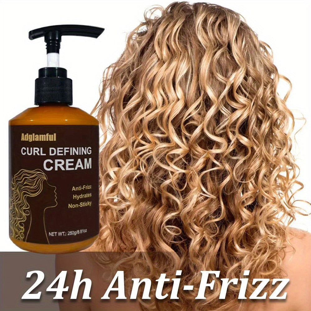 24-Hour Hold Curl Defining Cream for Wavy Curly & Coily Hair — No-Rinse Leave-In Frizz Control Styler, Lightweight Non-Greasy 3-Minute Quick Curl Definition for Women & Men All Cur - product image 15