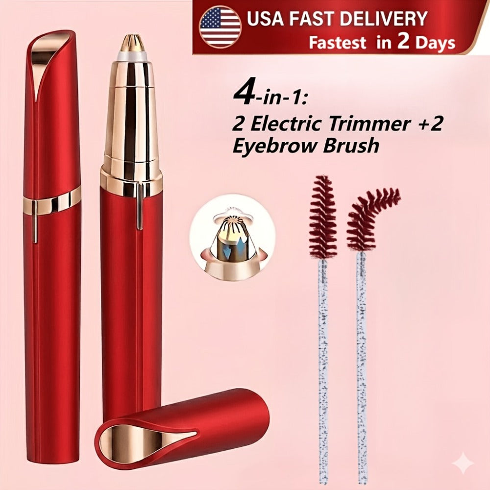 Electric Eyebrow Trimmer for Women 2 Pack, USB Rechargeable Painless Precision Eyebrow Razor Pen, Portable Hair Remover for Face Lip Leg Armpit – Pink White Colorful - product image 7