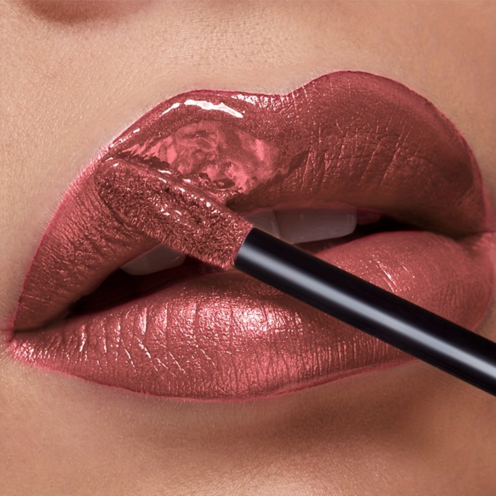 Metallic Glitter Liquid Lipstick 22 Shades Waterproof Shimmer Lip Gloss Non-Sticky Plant Squalane Formula - Long-Lasting Transfer-Proof Bold Lip Tint for Party Festival Bridal Dail - product image 4