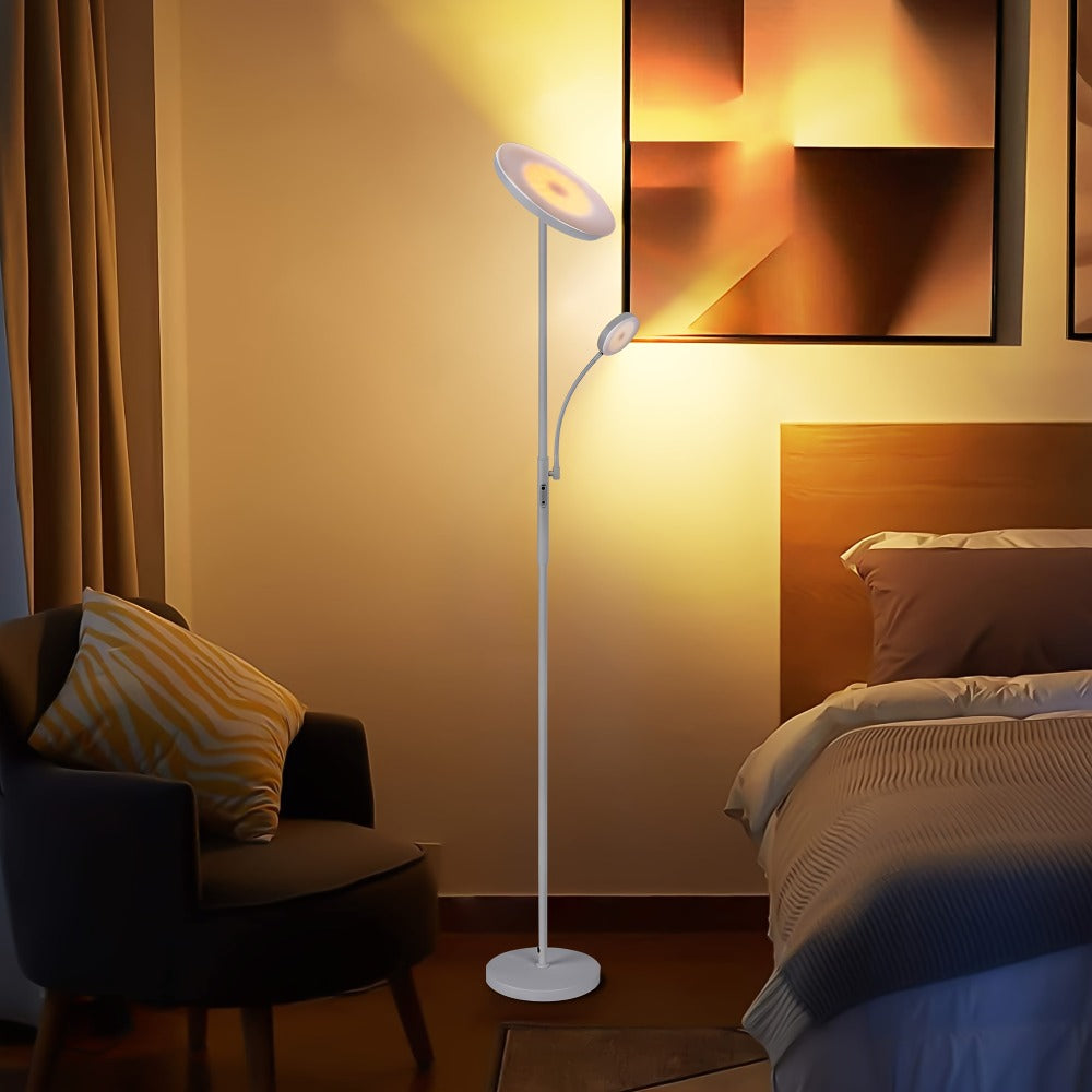 LED Floor Lamp with Reading Light – 27W 2300LM Dimmable Torchiere Standing Lamp, 4 Color Temperatures, Remote & Touch Control, Metal Base for Living Room Bedroom Home Office (Black - product image 9