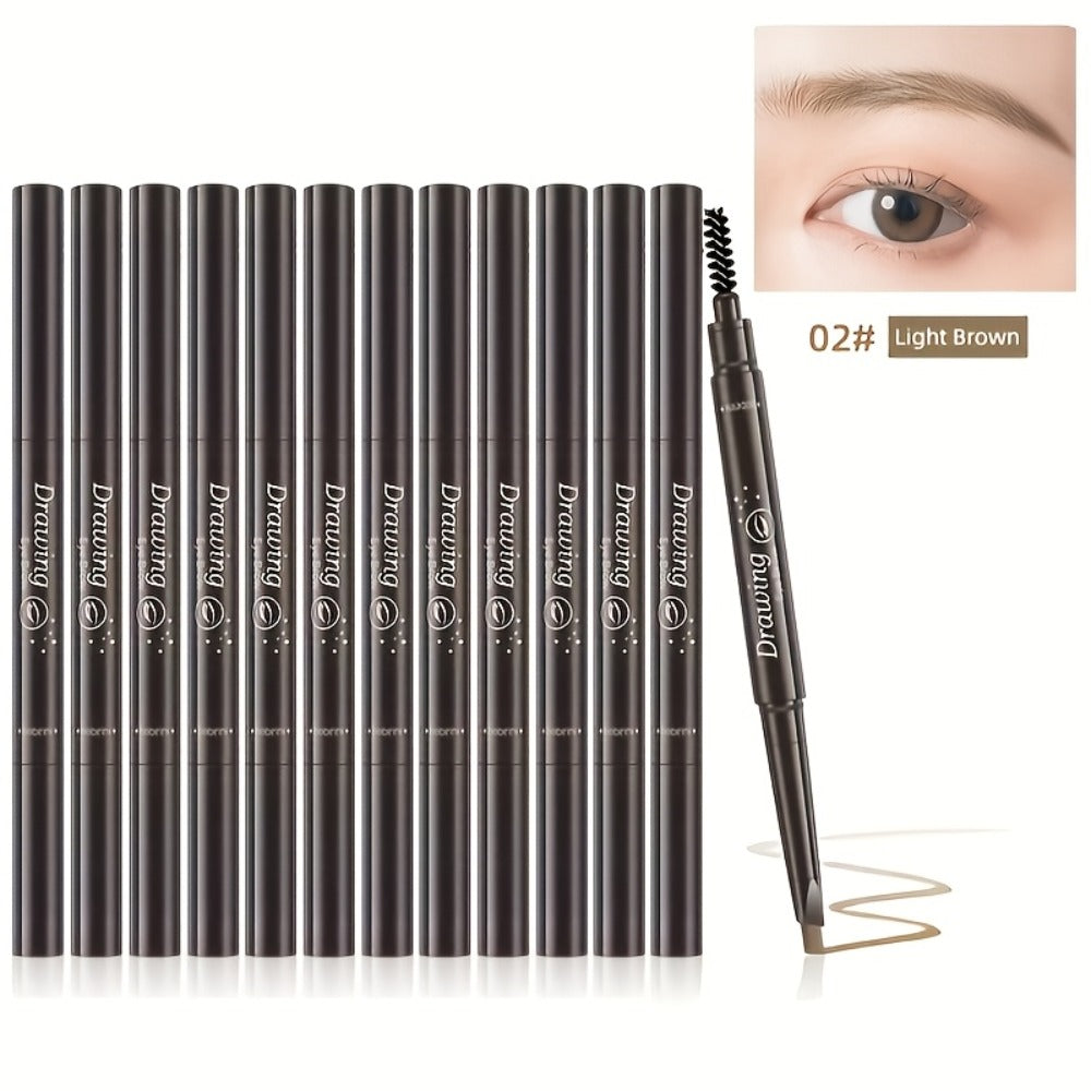 Microblading Brow Pencil 12-Pack Double-Hea1ded Automatic Waterproof Eyebrow Pencil with Spoolie Brush | Hair-Stroke Precision Tip | 4 Shades | Long-Lasting Natural Brow - product image 5