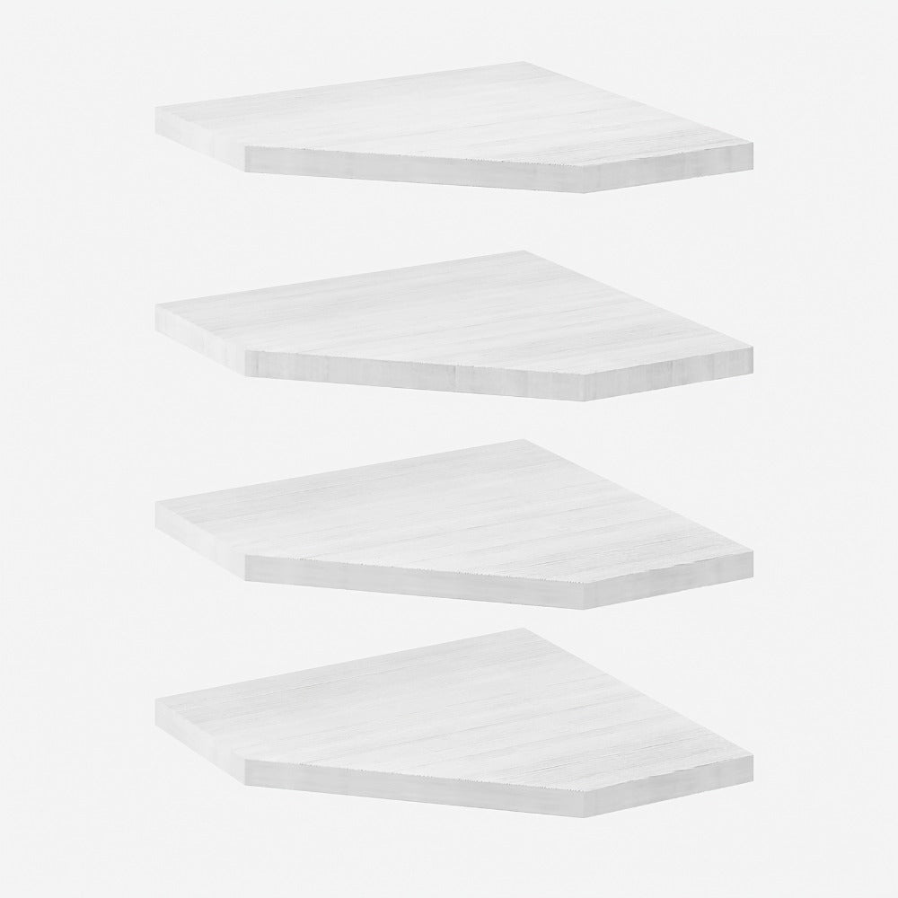 Floating Corner Wall Shelf 5-Sided Wall Mounted Storage Rack - Modern Display Unit for Bathroom, Kitchen, Bedroom & Living Room - Set of 2, 4 or 6 in Brown, Black or White - product image 12