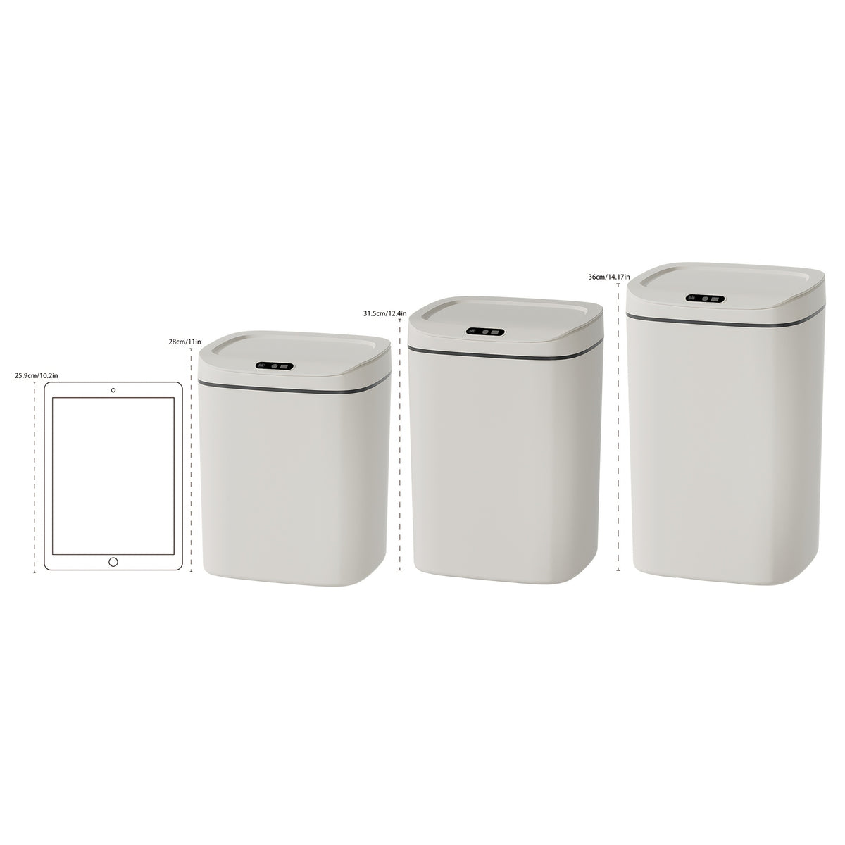 Smart Motion Trash Can with Hands-Free Lid, Odor-Sealing Technology Suitable for, Office, Bathroom - Touchless Operation, Hygienic Waste Bin, Compact for Small - product image 2