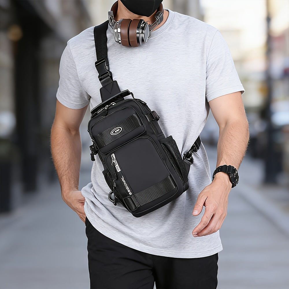 Crossbody Chest Bag Unisex Multipurpose Shoulder Sling Bag with Adjustable Strap Zipper Closure Multifunctional Carry Styles for Daily Use Travel Outdoor Black - product image 3