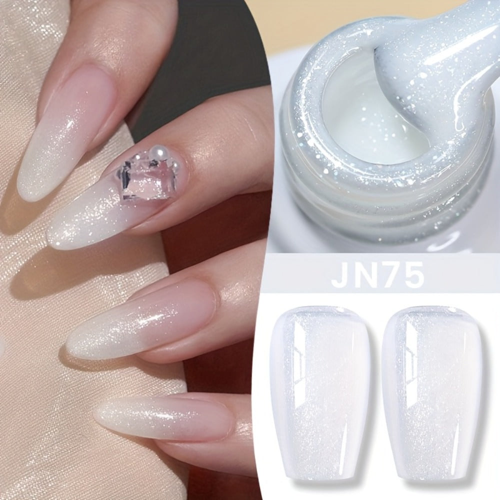 Nude Jelly Gel Nail Polish 10ml Skin Tone Transparent Finish – Semi-Permanent Soak-Off UV LED 30-Day Wear, Jade Nail Art Minimalist Natural Look for Women, Shades JN05 JN68 JN75 JN - product image 7