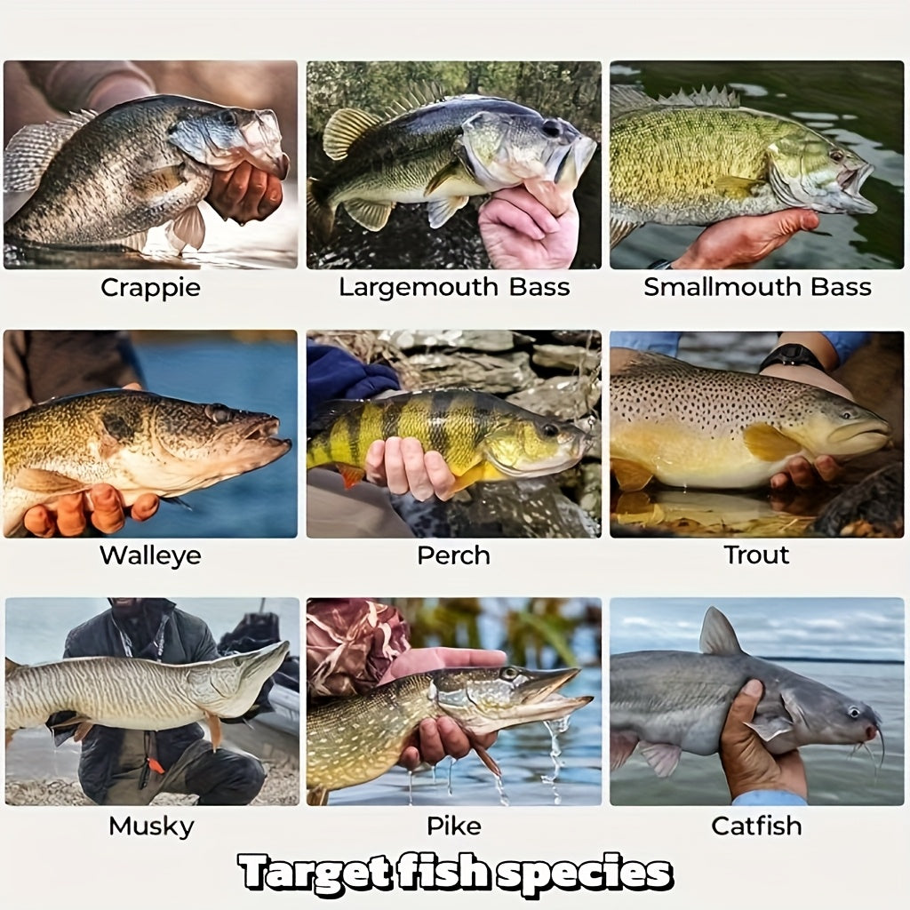 Fishing Lure Kit 104-Piece Topwater Lure Set for Beginners – Hard Baits – Crankbaits & Bionic Worms – Soft T-Tail Baits – Complete Freshwater & Saltwater - product image 2