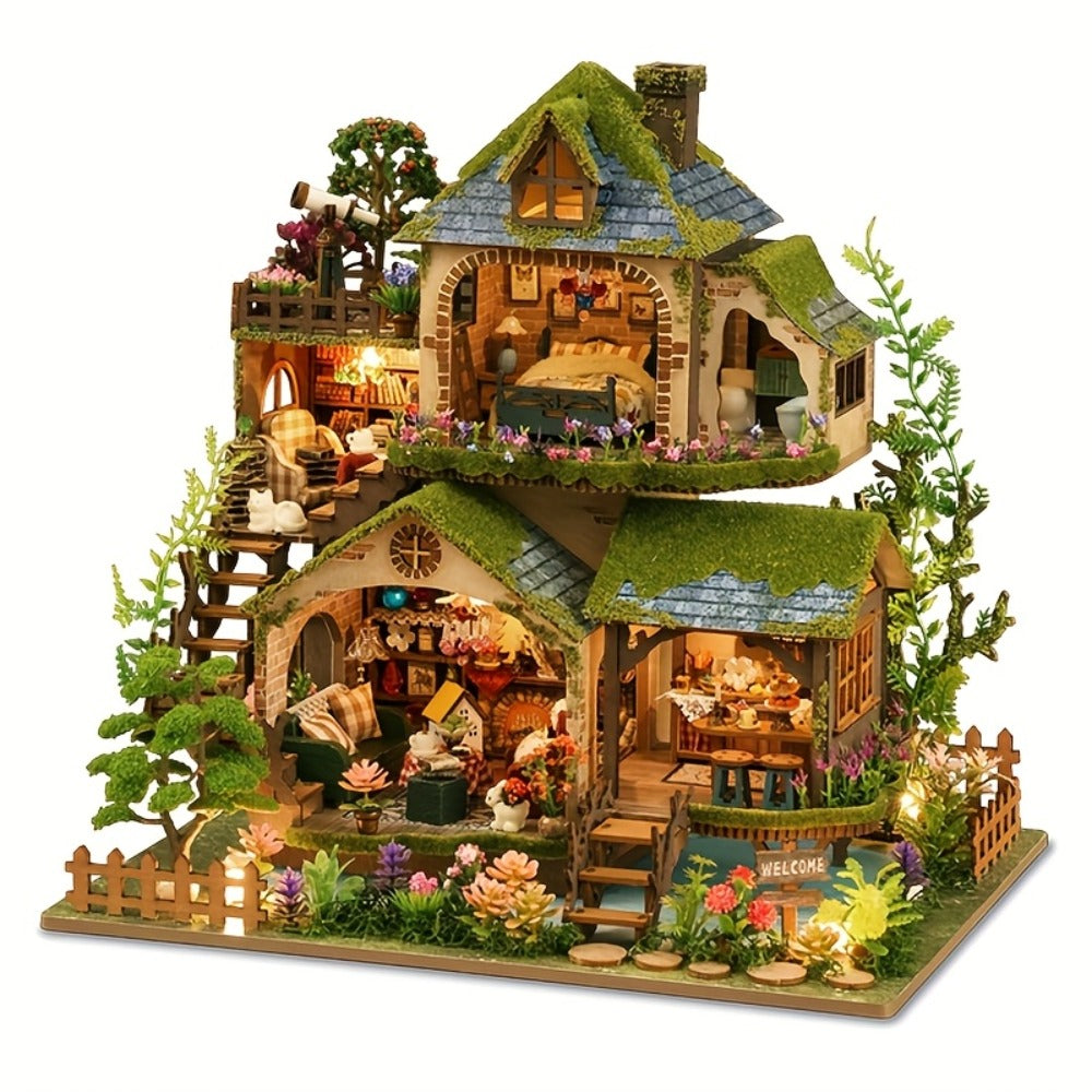 No Glue Laser-Cut Wood 3D Puzzle Creative Home Decor Gift for Birthday Christmas Valentine's Day – DIY Wooden Forest Hut Model Kit Handcrafted Miniature Cabin - product image 5