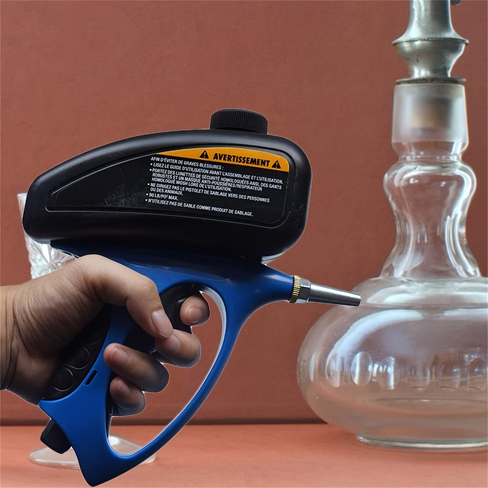 Sandblaster Gun for Air Compressor Pneumatic Abrasive Blasting – 90 PSI Max, 500ml Tank, Small Nozzle, for Metal Rust Removal, Glass Etching, Polishing & Auto Repair – Blue, Red &  - product image 10