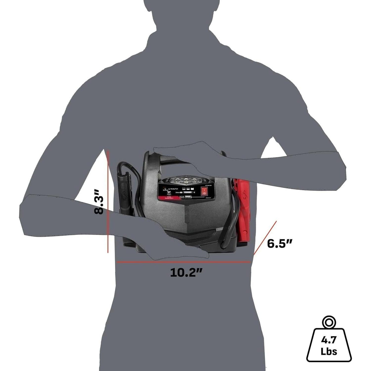 1200A Car Jump Starter and Power Station — 4-in-1 Solution, 150-PSI Air Compressor, 2.4A USB Charging: for 12V Sport, Automotive and Marine Batteries | Without Battery - product image 2