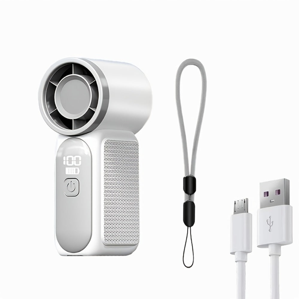 Turbine Fan Mini Handheld High Speed 100-Speed Wind Cannon USB Rechargeable Portable Outdoor Cooling Fan Compact Personal Fan for Travel Camping Sports - product image 3