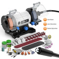 Bench Grinder 3 Inch Rotary Tool Kit 110pcs Accessories Flexible Shaft 105cm Buffer Polisher for Wood Jewelry Metal Plastic Stone Low Noise Compact 3.97LB - product image 7