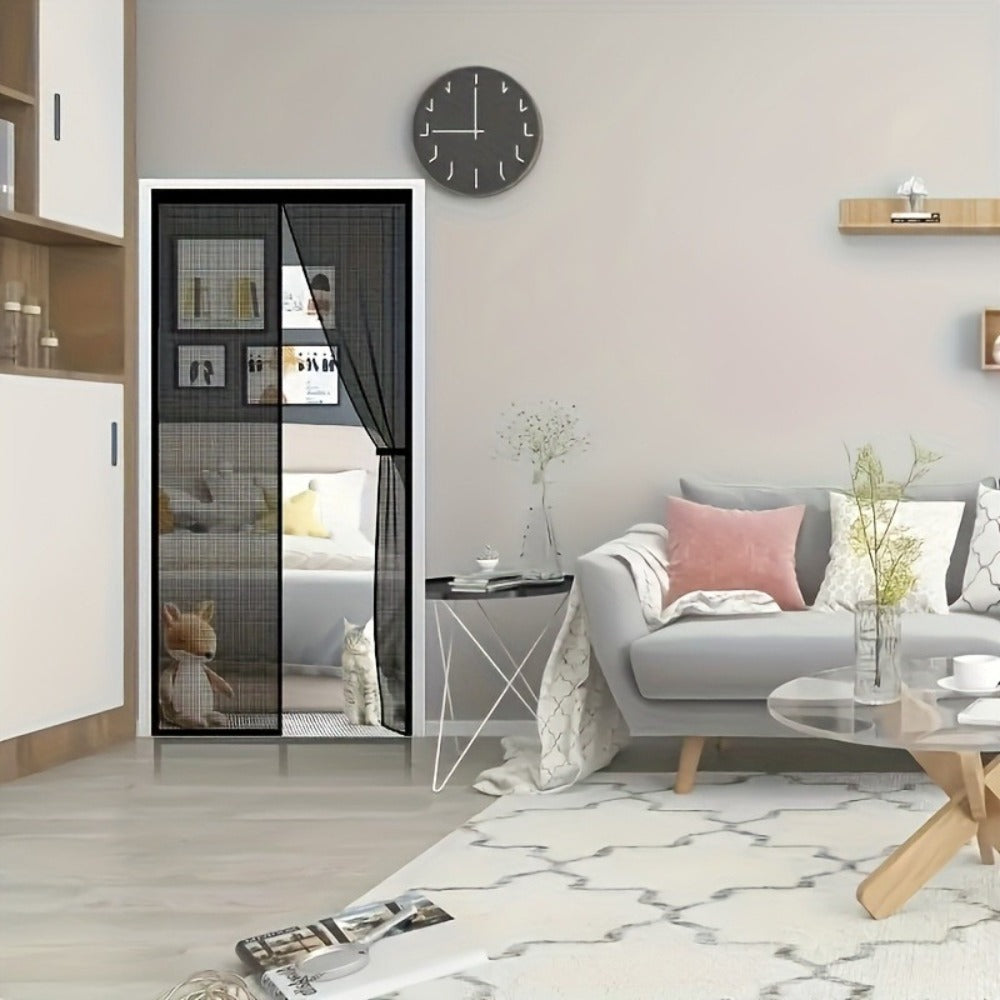 Magnetic Screen Door with Heavy Duty Metal Frame – Self-Closing Mesh Door Curtain, Insect-Proof Bug Screen with Frame Shackle, Easy Install for Indoor & Outdoor Doorways, Pet & Kid - product image 2